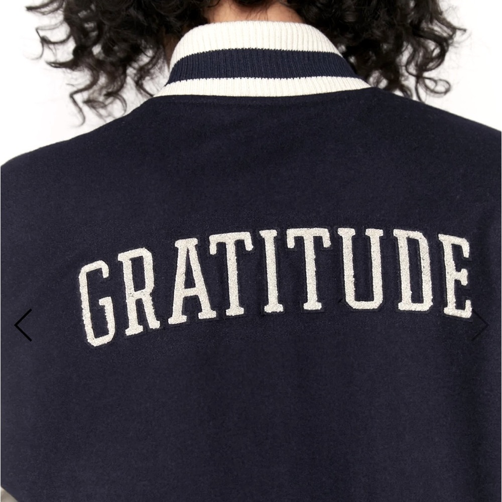 Spiritual Gangster GRATITUDE varsity jacket /coat NWT! Sz S sold out!!!